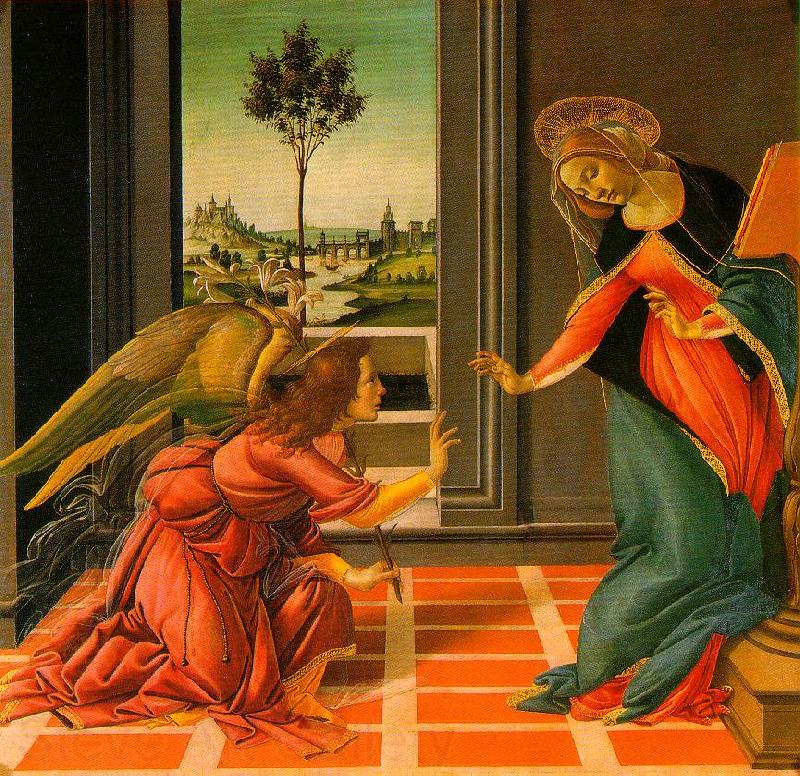 BOTTICELLI, Sandro The Cestello Annunciation dfg Spain oil painting art